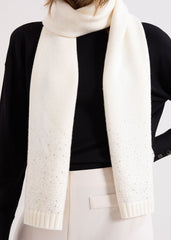Sparkle Trim Scarf Ivory