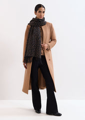 Irregular Spot Scarf Black Multi
