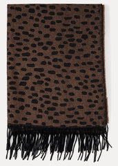 Irregular Spot Scarf Black Multi