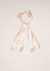Checked Scarf Pale Pink