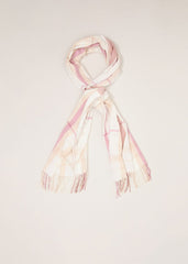 Checked Scarf Pale Pink