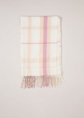 Checked Scarf Pale Pink