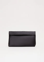 Satin Clutch Bag Black
