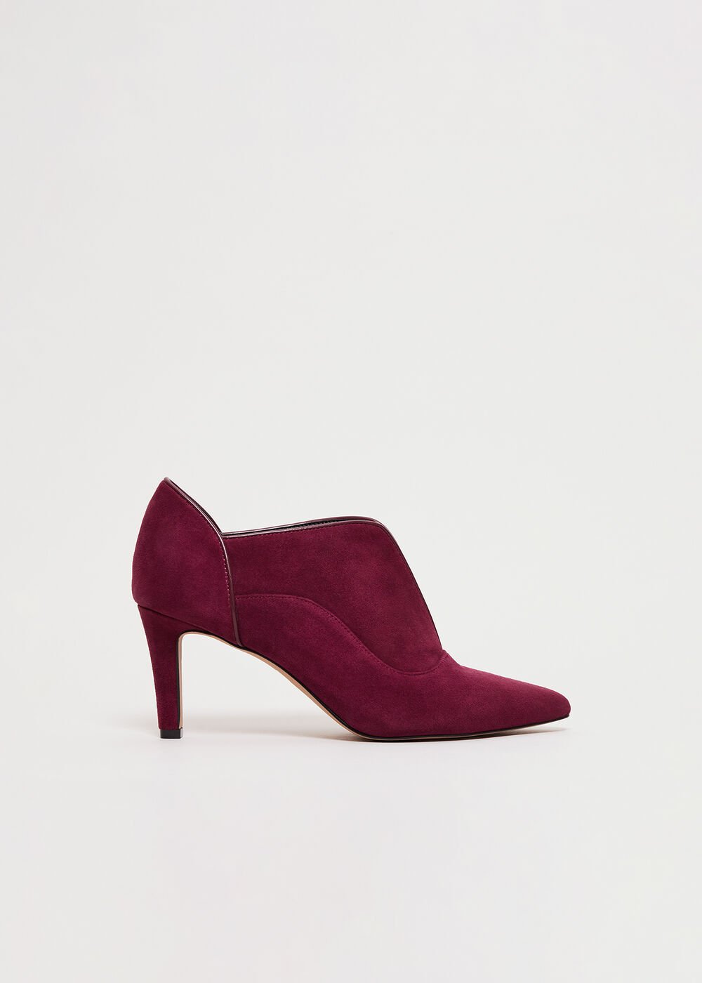 Suede Boots Dark Red