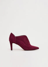 Suede Boots Dark Red