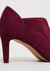 Suede Boots Dark Red