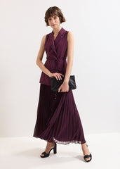 Becky Tux Midi Dress Burgundy