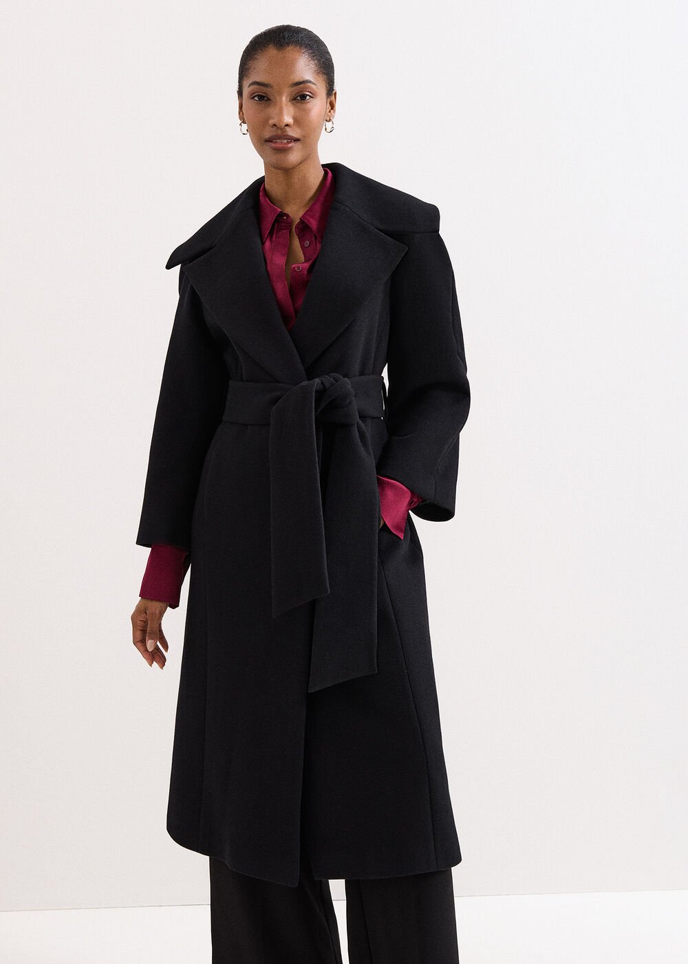 Annabel Collar Coat Black