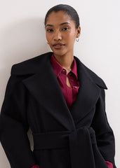 Annabel Collar Coat Black