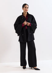 Katlin Cape Coat Black