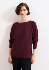 Long Line Cristine Jumper Burgundy