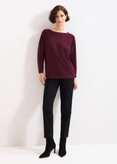 Long Line Cristine Jumper Burgundy