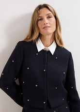 Rue Cropped Jacket Black
