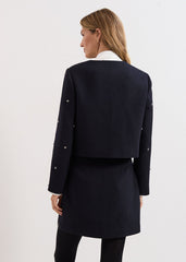Rue Cropped Jacket Black