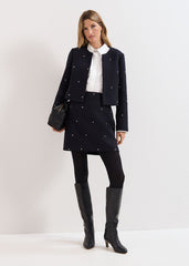 Rue Cropped Jacket Black