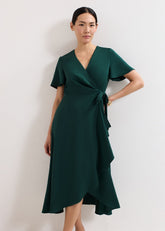 Julissa Wrap Dress Green