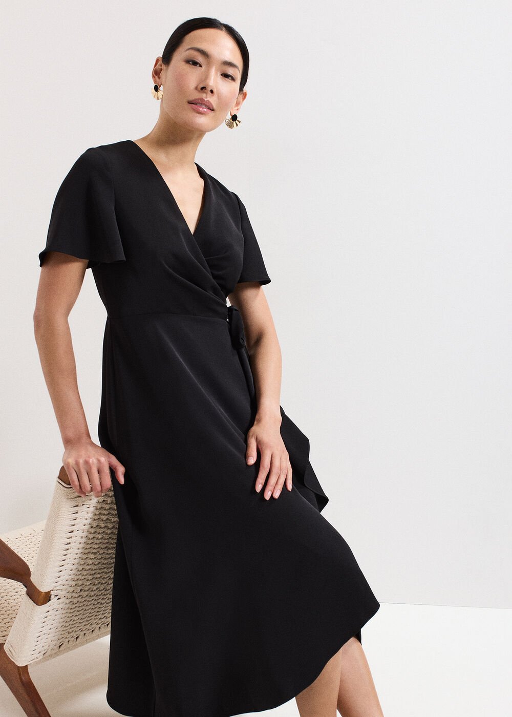 Julissa Wrap Dress Black