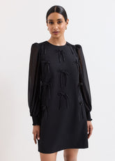 Jamie Bow Dress Black