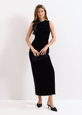 Melony Velvet Dress Black