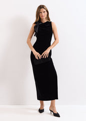 Melony Velvet Dress Black
