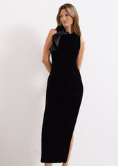 Melony Velvet Dress Black