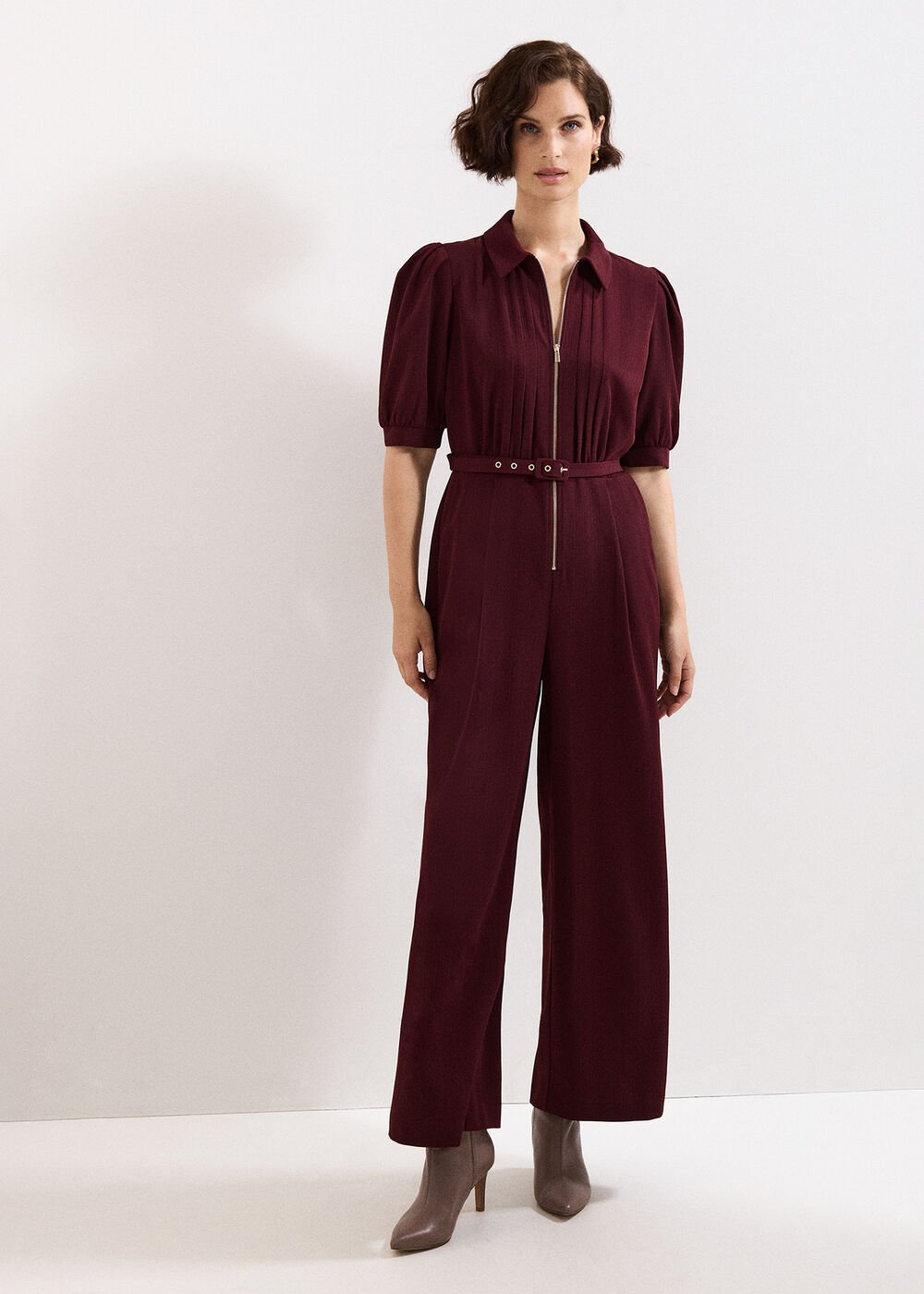 Petite Candice Jumpsuit Burgundy