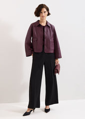 Malina PU Jacket Burgundy