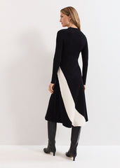Petite Julie Knit Dress Black/Ivory