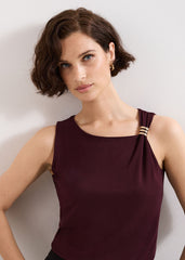 Samie Sleeveless Top Burgundy