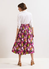 Arina Floral Skirt Pink
