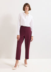 Fara Taper Trousers Burgundy