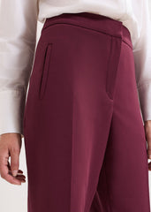 Fara Taper Trousers Burgundy