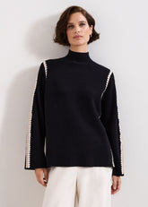 Immy Crochet Jumper Black