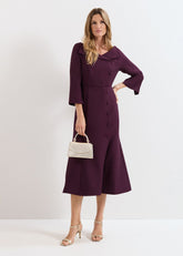Sienna Tux Dress Burgundy