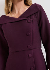 Sienna Tux Dress Burgundy