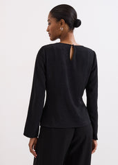 Noa Drape Top Black