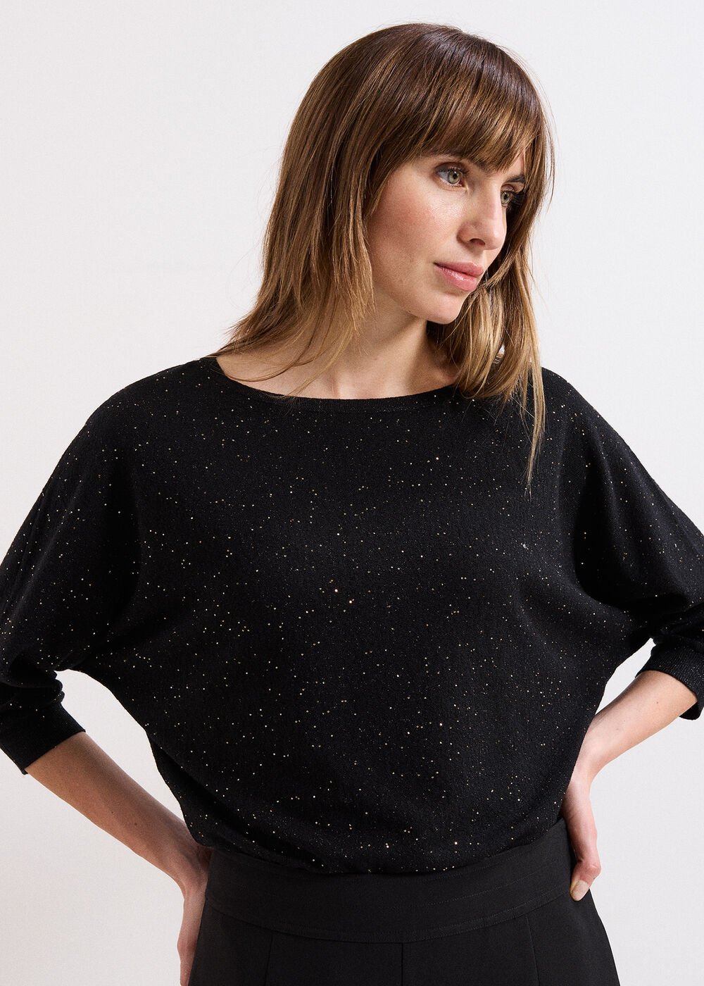 Sequin Cristine Knit Black