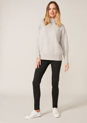 Amina Double Zip Skinny Jeggings Forest Green