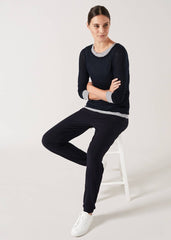 Soft Jersey Tapered Joggers Navy