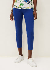 Ramona Cropped Straight Leg Jean Cobalt
