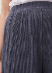Bradie Plisse Wide Leg Trousers Charcoal