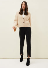 Trixie Split Front Ponte Leggings Black