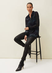Erica Snake Skin Leggings Black