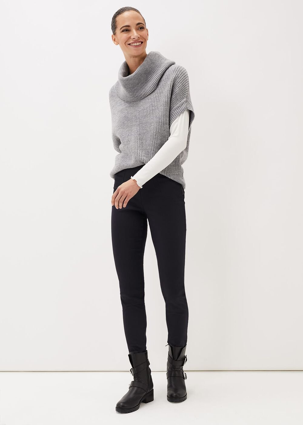 Amina Skinny Jeggings Charcoal