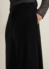 Florentine Velvet Co-Ord Trousers Black