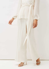 Florentine Wide Leg Trousers Buttermilk