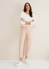 Petra Raw Hem Straight Leg Jean Pink