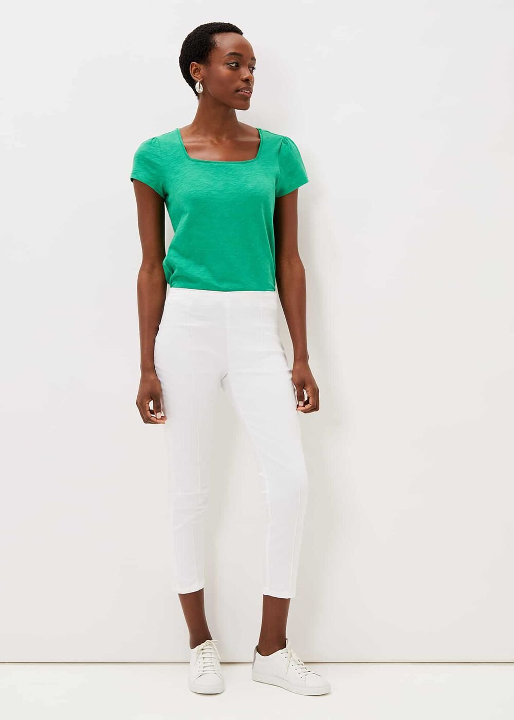 Miah Cropped Jegging White