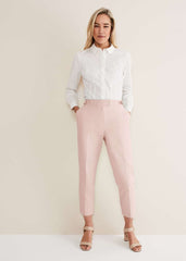 Ulrica Straight Leg Trousers Pale Pink