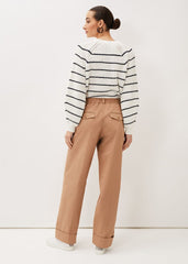 Faya Wide Leg Tailored Trouser Caramel